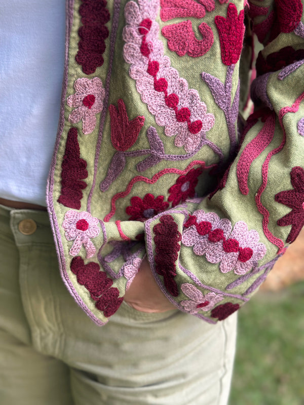 Jaqueta Indiana Bordada Cotton P (com avaria)