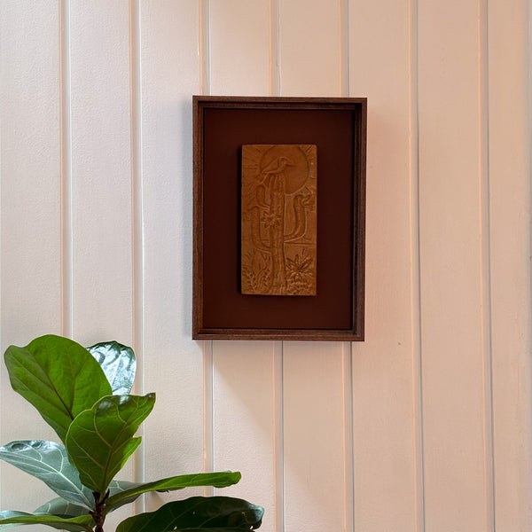 Quadro Mandacaru de Barro