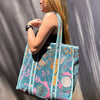 Bolsa Indiana Suzani Velvet - Dupla Face
