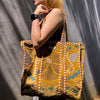 Bolsa Indiana Suzani Velvet - Dupla Face