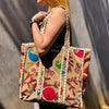 Bolsa Indiana Suzani Velvet - Dupla Face