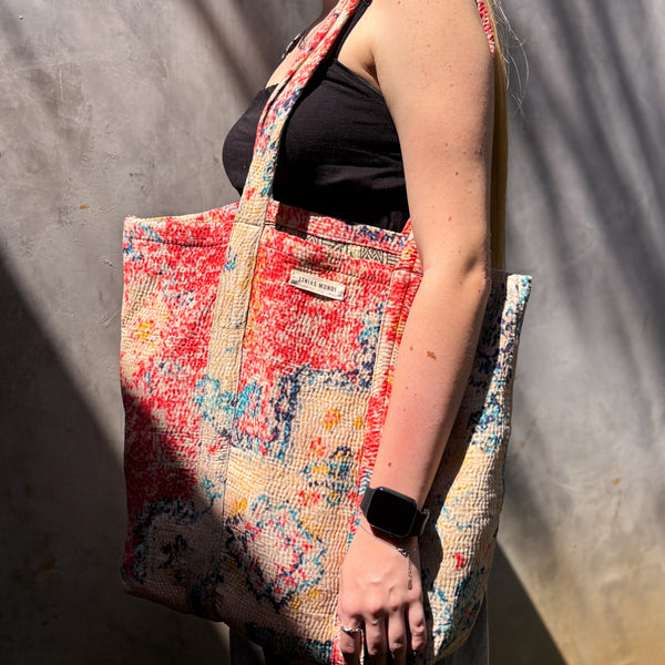 Bolsa Indiana Kantha - Dupla Face