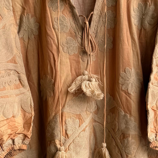 Vestido Indiano Bordado