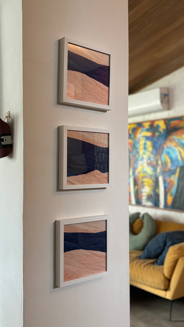Conjunto 3 Quadros Coleção Rio de Cores –  Fluxo das águas