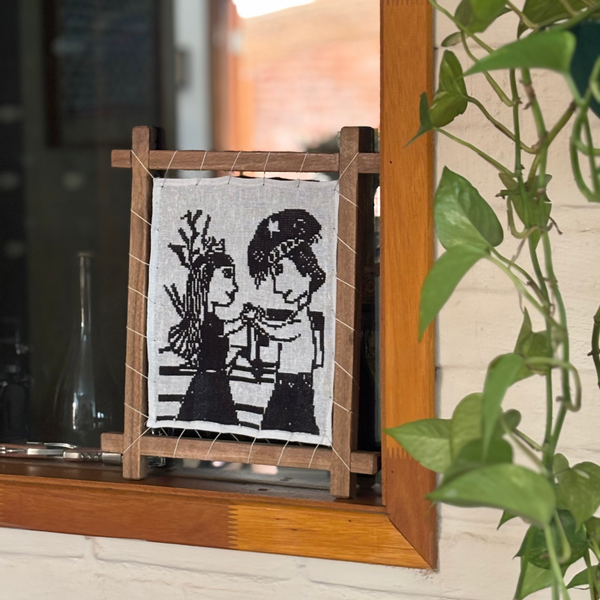 Painel Bordado em Ponto Cruz – Alagoas