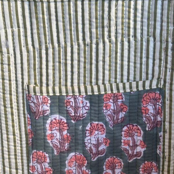 Bolsa Indiana Kantha Quilt - Dupla Face