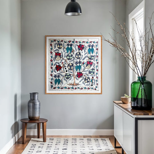 Tecido Bordado Suzani - Uzbequistão