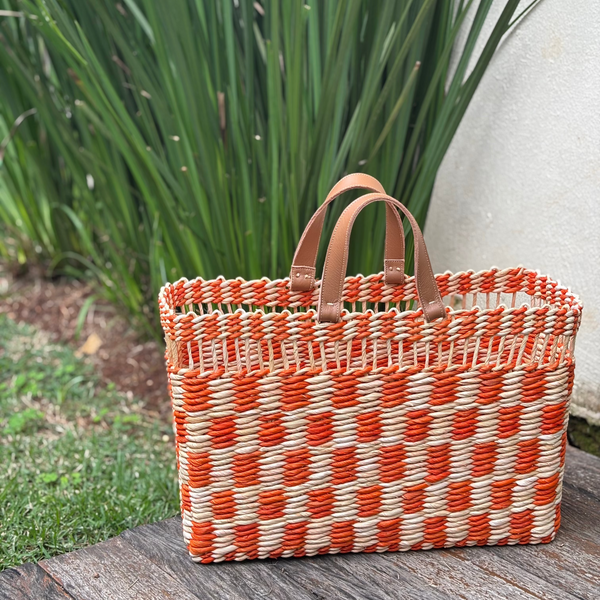 Bolsa de Palha Xadrez