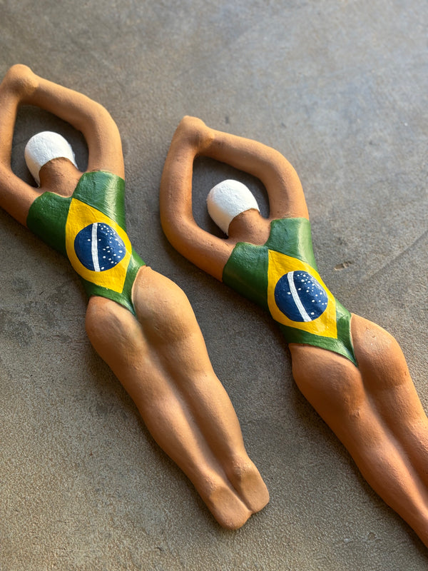 Mini Nadadora de Cerâmica - Artesão Leno