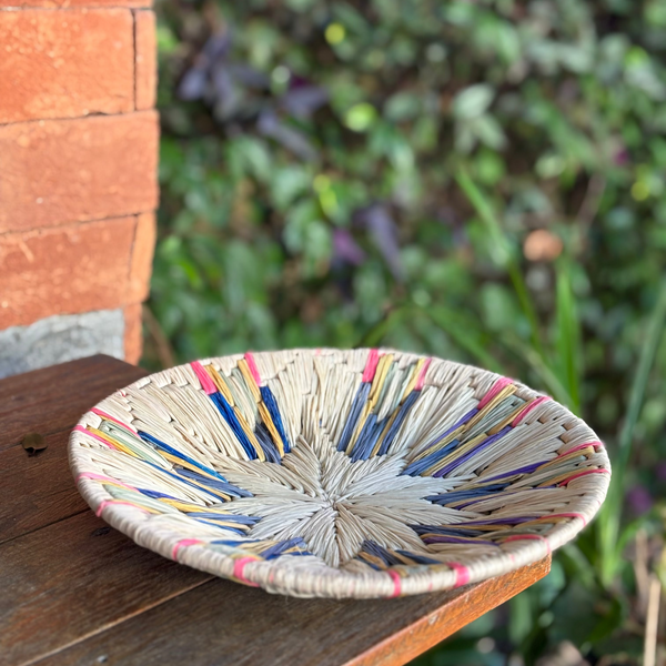 Cesta de Palha de Buriti G -  Família Indígena Warao
