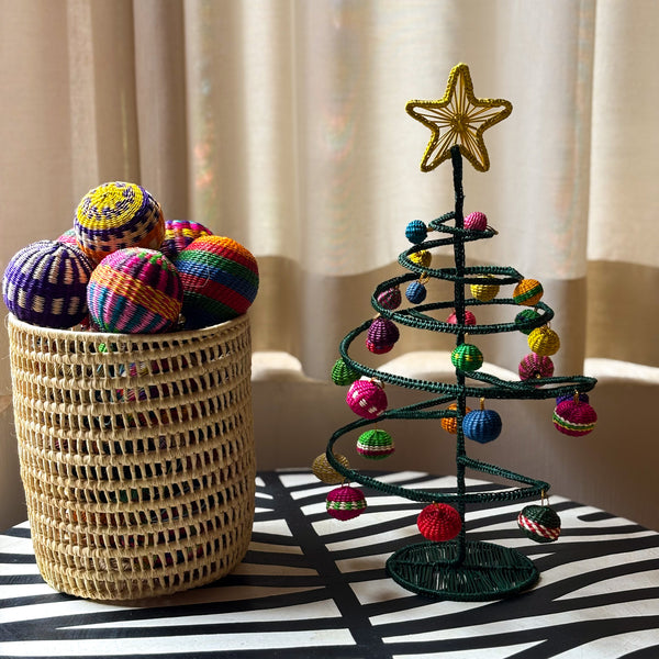 Árvore de Natal Colombiana de Fibra Natural