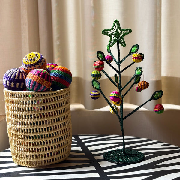 Árvore de Natal Colombiana de Fibra Natural