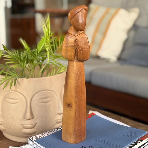 Escultura Francisco de Assis de Madeira G - Nil Morais