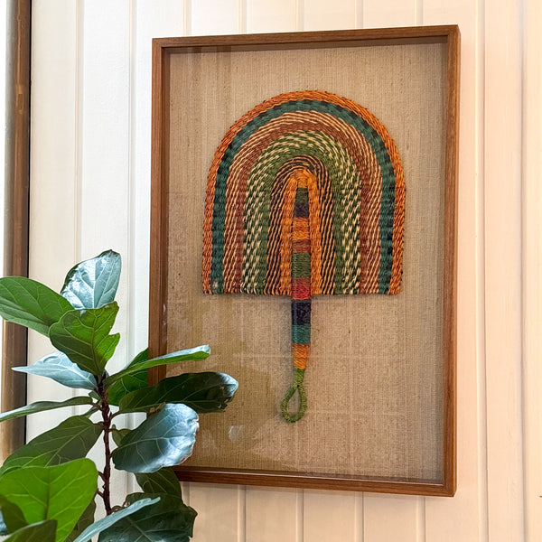 Leque Africano Bolgatanga Com Moldura