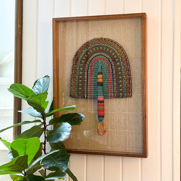 Leque Africano Bolgatanga Com Moldura