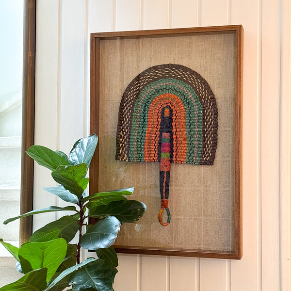 Leque Africano Bolgatanga Com Moldura