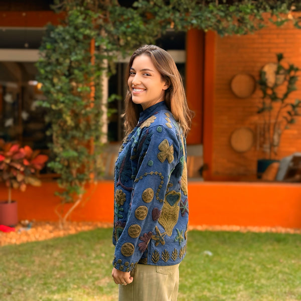 Jaqueta Indiana Bordada Cotton P