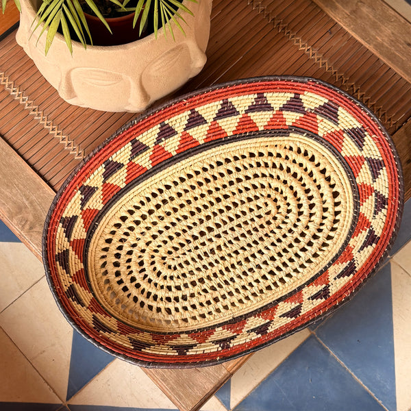 Fruteira Oval de Palha de Tucumã G