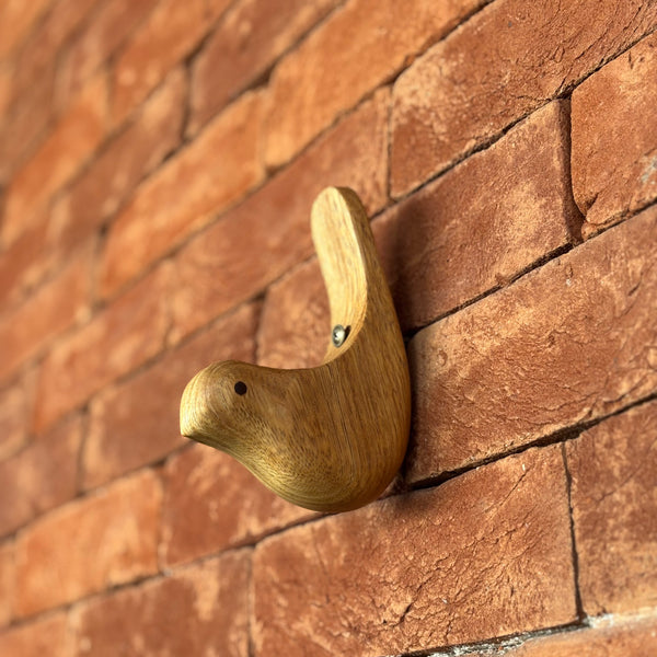 Gancho pássaro de madeira