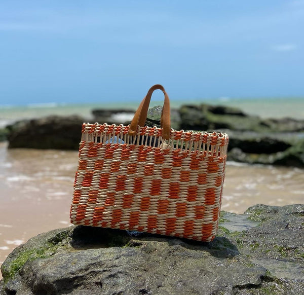 Bolsa de Palha Xadrez