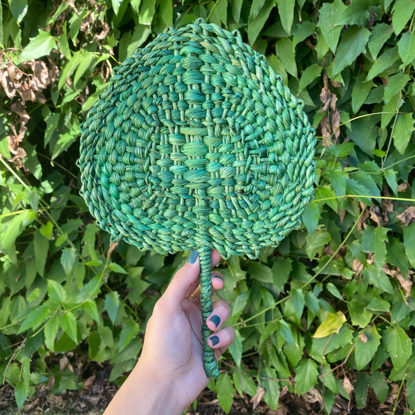 Leque de Palha - Verde