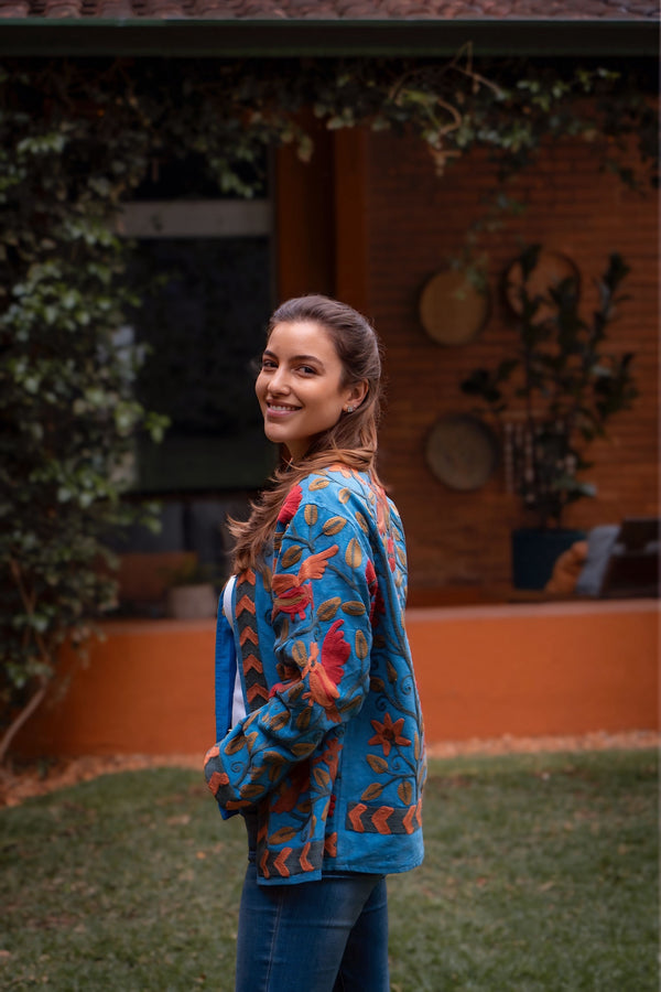 Jaqueta Indiana Bordada Cotton P/M