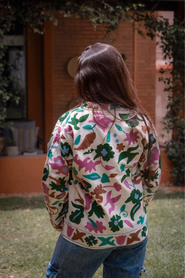 Jaqueta Indiana Bordada Cotton P/M