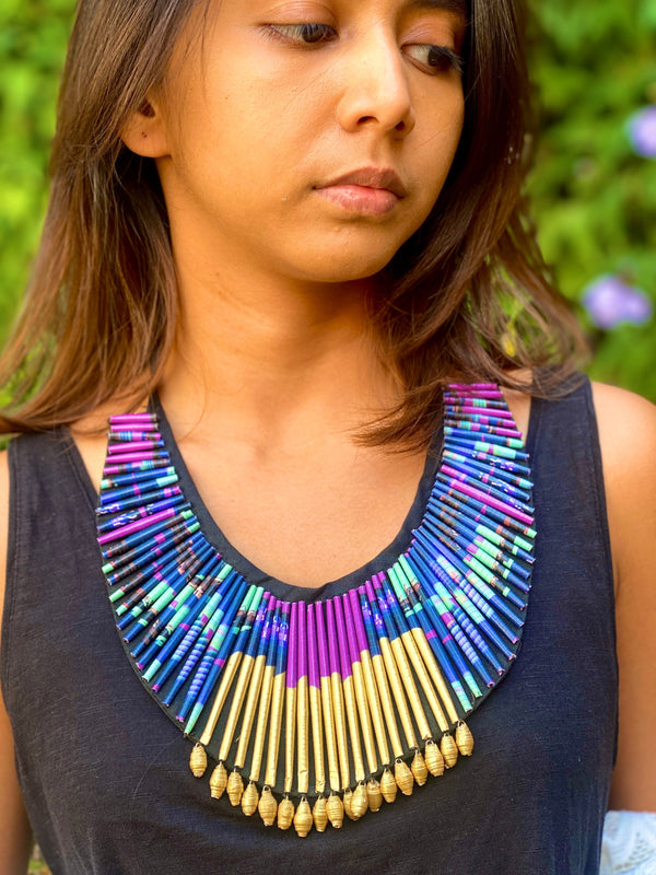 Colar Roxo - Beaded neckpiece