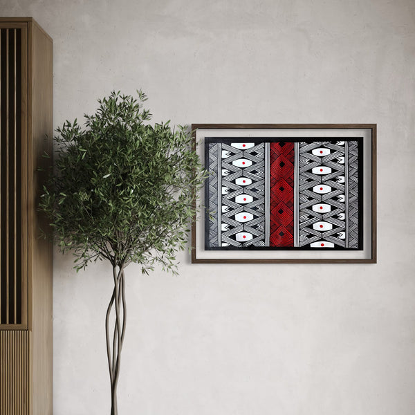 Pintura Indígena Waxamani Mehinako Xingu - 80x60cm