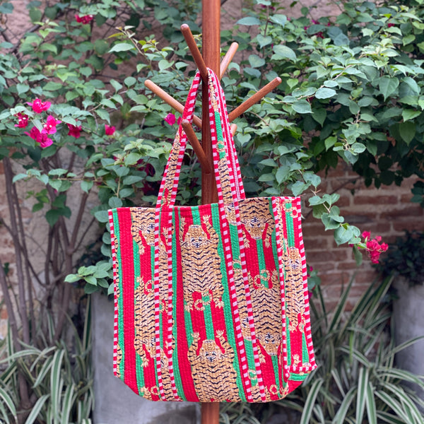 Bolsa Indiana Kantha Quilt - Dupla Face