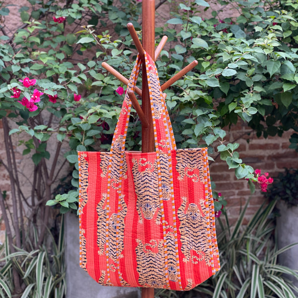 Bolsa Indiana Kantha Quilt - Dupla Face
