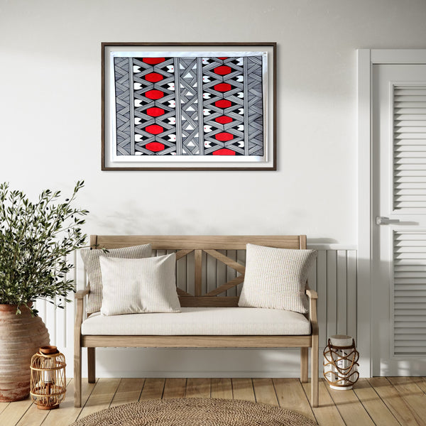 Pintura Indígena Waxamani Mehinako Xingu - 100x70