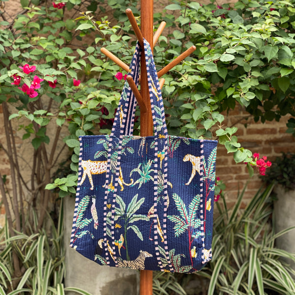 Bolsa Indiana Kantha Quilt - Dupla Face