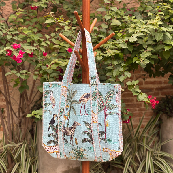 Bolsa Indiana Kantha Quilt - Dupla Face
