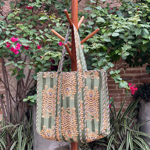 Bolsa Indiana Kantha Quilt - Dupla Face