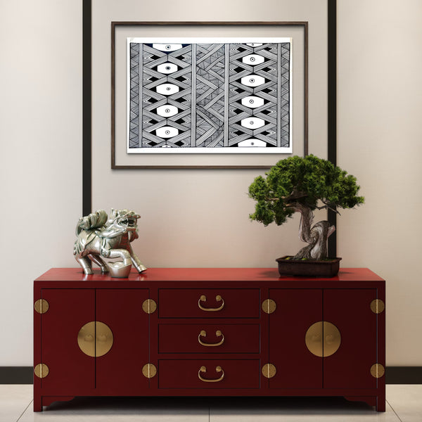 Pintura Indígena Waxamani Mehinako Xingu - 100x70