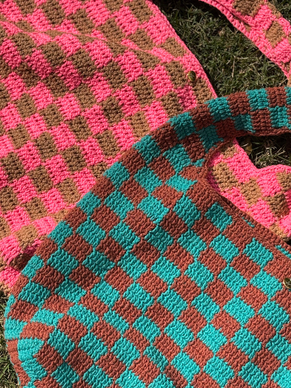 Bolsa Duas Cores de Crochê