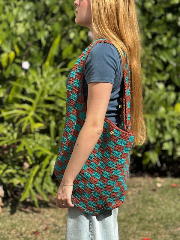 Bolsa Duas Cores de Crochê