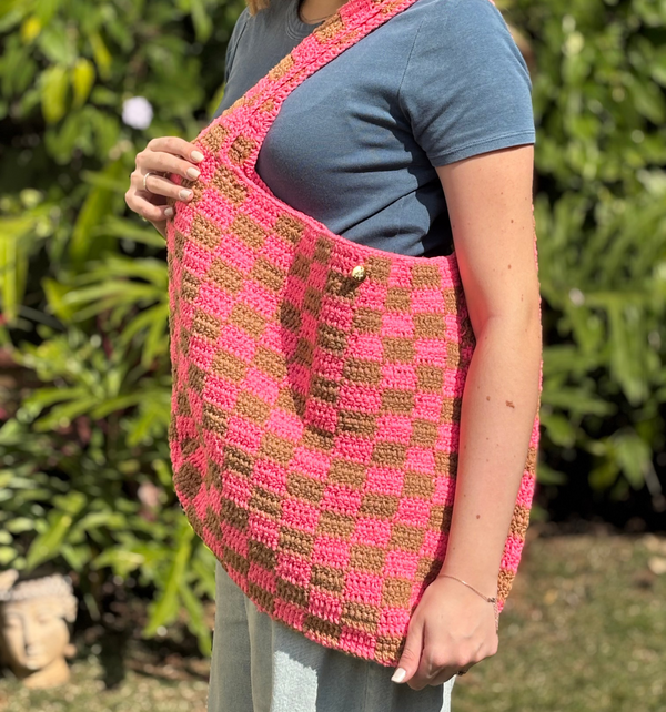 Bolsa Duas Cores de Crochê
