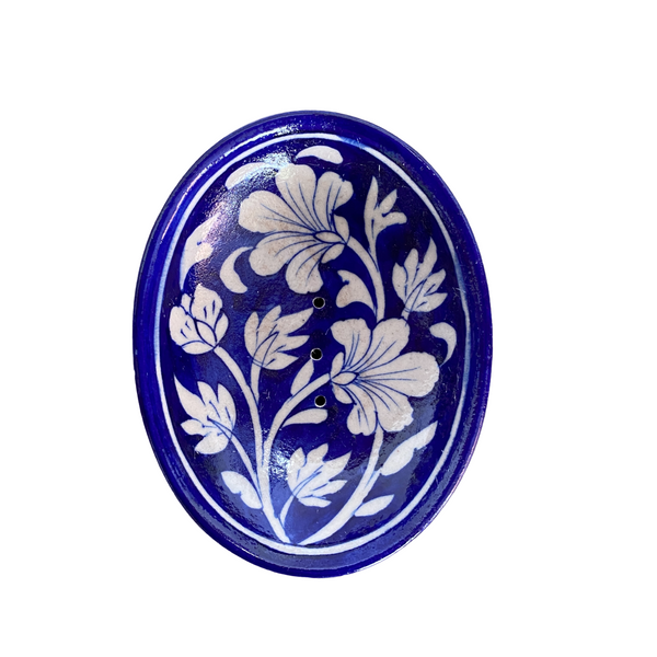 Saboneteira Cerâmica Azul de Jaipur