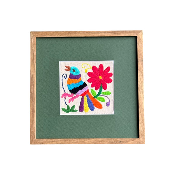 Quadro Tecido Bordado Otomí - México