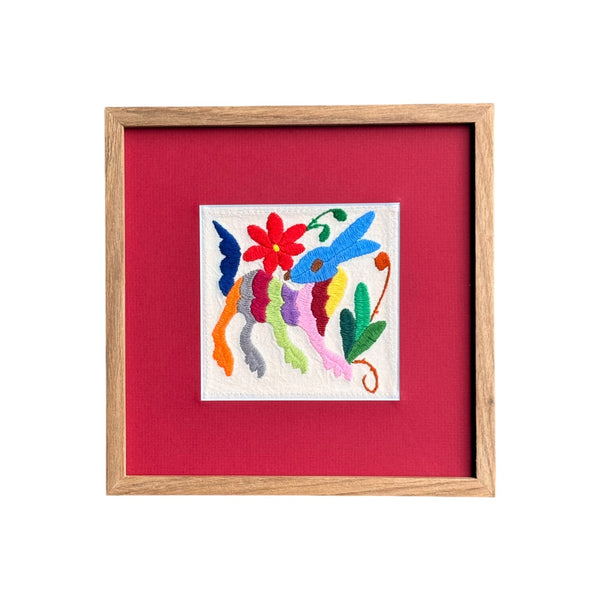 Quadro Tecido Bordado Otomí - México