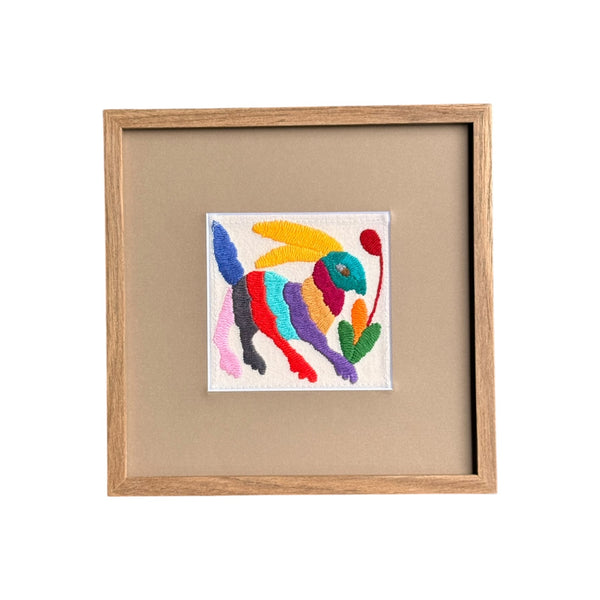 Quadro Tecido Bordado Otomí - México