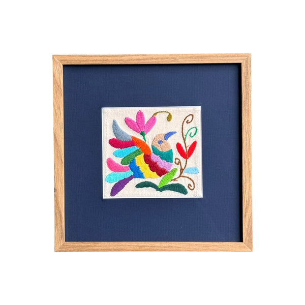 Quadro Tecido Bordado Otomí - México