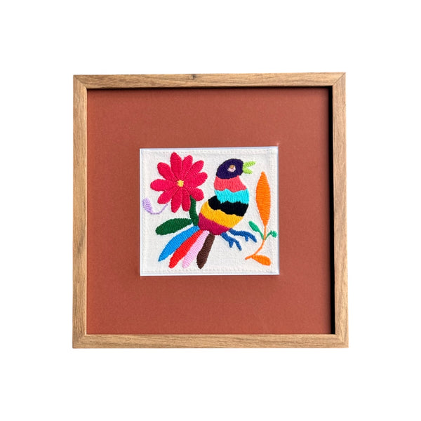 Quadro Tecido Bordado Otomí - México