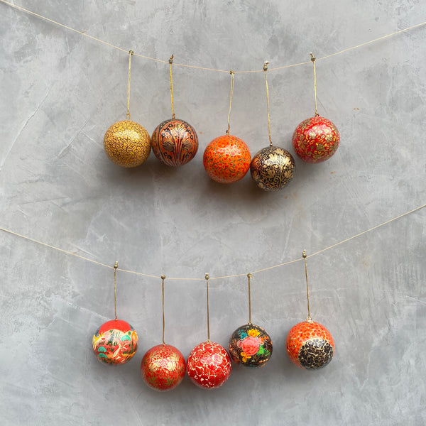 Kit 10 Bolas de Natal - Caxemira