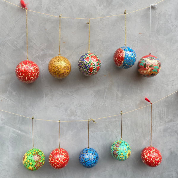 Kit 10 Bolas de Natal - Caxemira