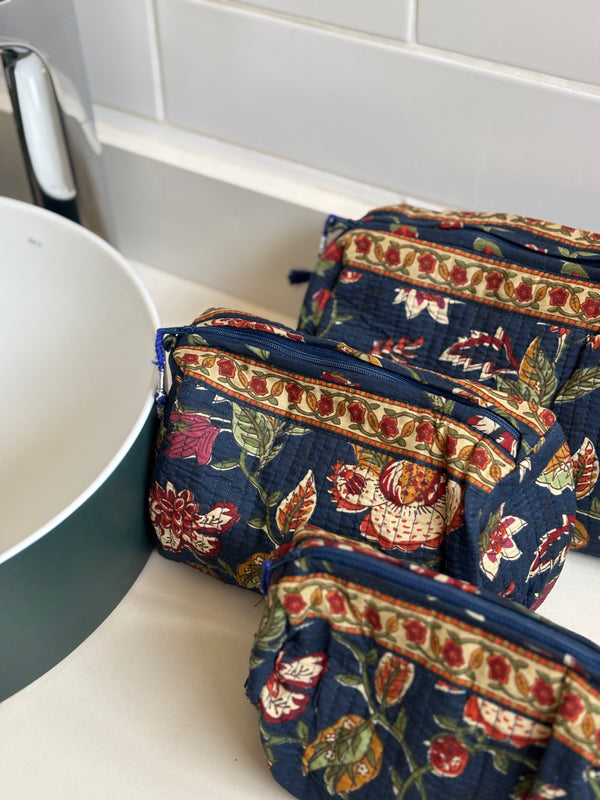Nécessaire Indiana Kantha Quilt  - Kit com 3