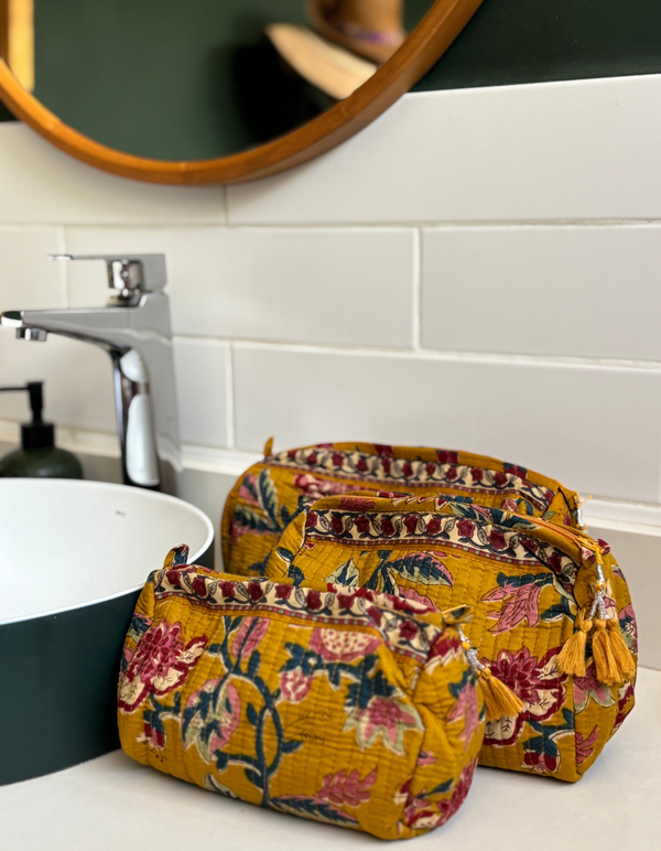 Nécessaire Indiana Kantha Quilt  - Kit com 3