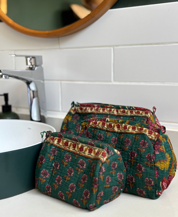 Nécessaire Indiana Kantha Quilt  - Kit com 3
